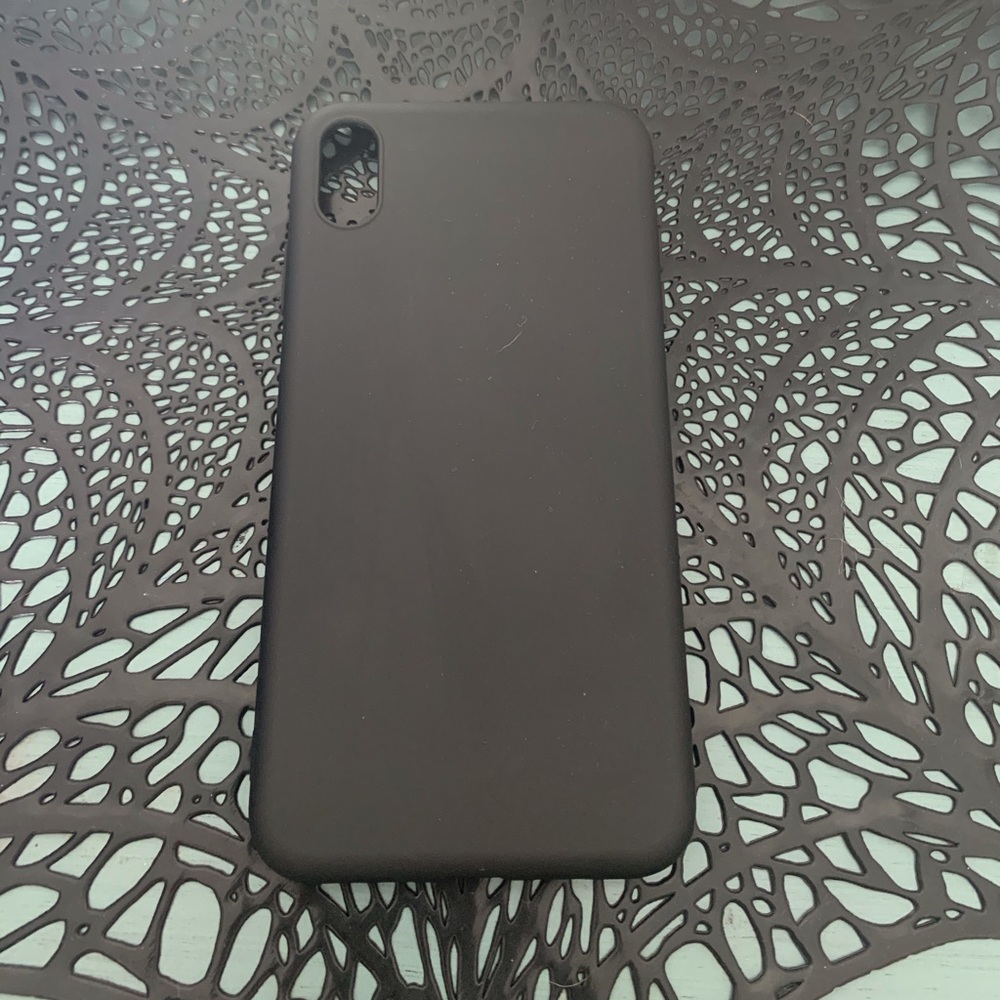 Black silicone soft touch IPhone XS Max case